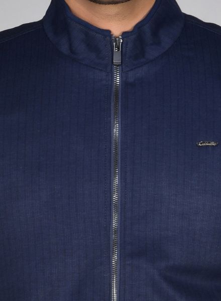 Jacket Viscose Casual Wear Regular fit Stand Collar Full Sleeve Stripe Bomber La Scoot